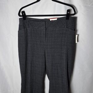 Dressbarn Secret Agent Women's Plaid Tummy Control Straight Leg Pants Size 16W